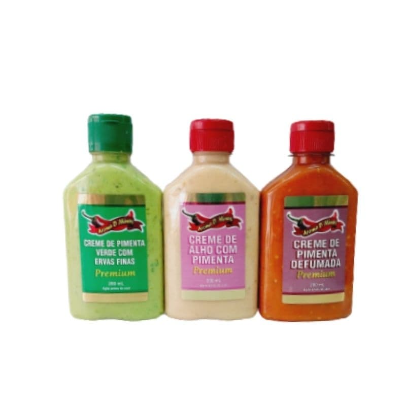 PIMENTA VERDE COM ERVAS FINAS -  ALHO COM PIMENTA E PIMENTA DEFUMADA