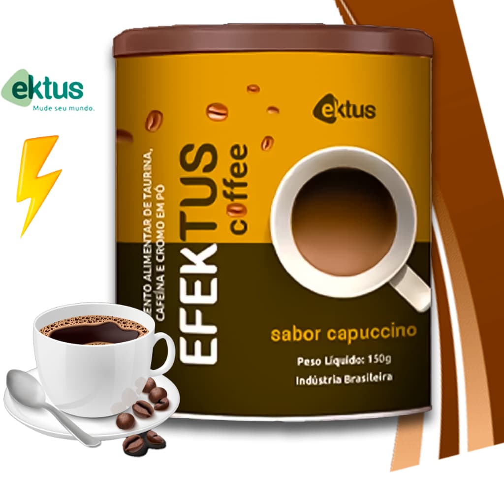 Super Café - Efektus Coffee - Café Solúvel Para mais Energia Com Colágeno E Psyllium - Ektus