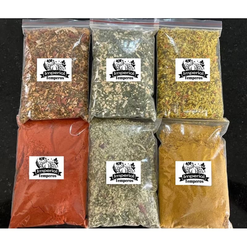 KIT 18 TEMPERO E ESPECIARIAS DE 50g CADA (OBS OREGANO 30g)