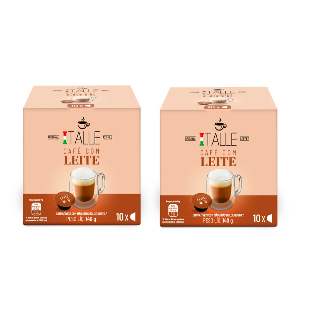Cápsulas Café Com Leite Dolce Gusto Compatíveis Café 20 Capsulas