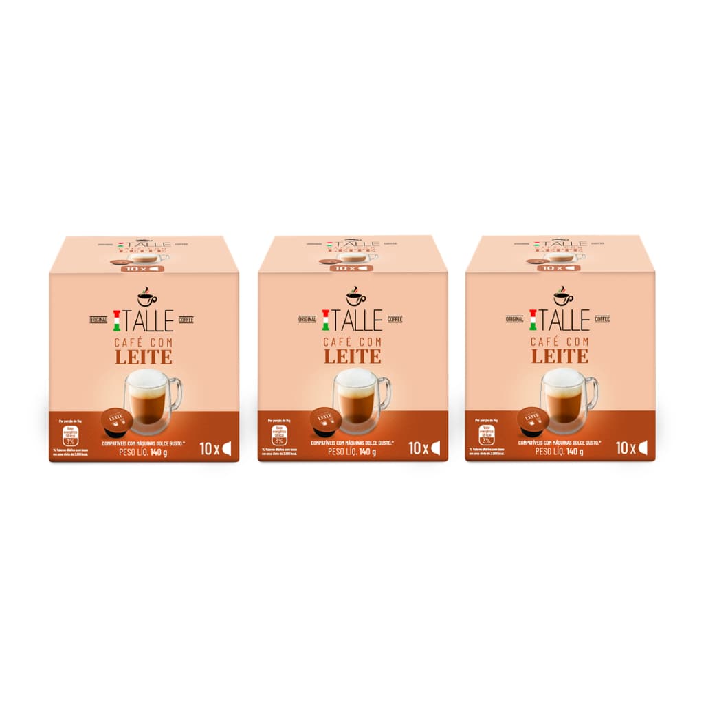 Cápsulas Café Com Leite Dolce Gusto Compatíveis Café 30 Capsulas