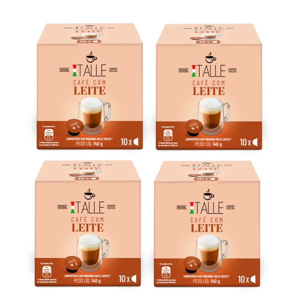Cápsulas Café Com Leite Dolce Gusto Compatíveis Café 40 Capsulas