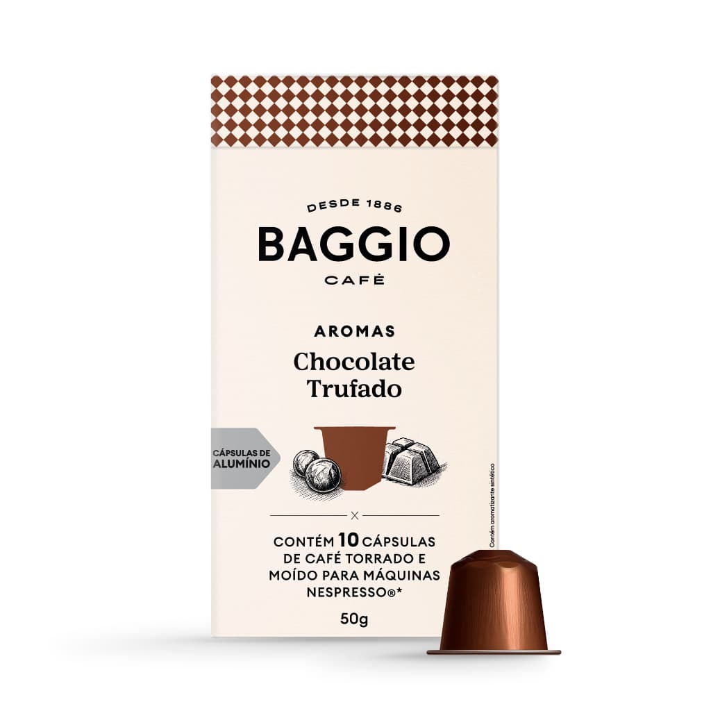Baggio Café Cápsulas De Café Aroma Chocolate Trufado Compatível Com Nespresso Contém 10 Cápsulas
