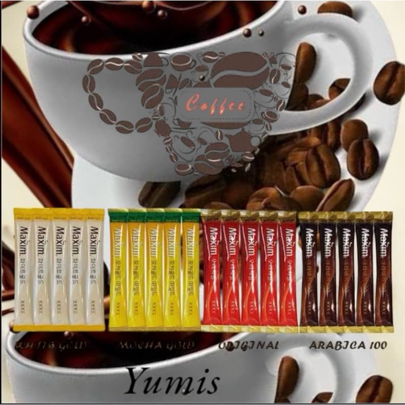 Cafe Coreano 10/ 15 / 20 Unidades Coffee Maxim Mocha Original Gold White Misto Café Solúvel