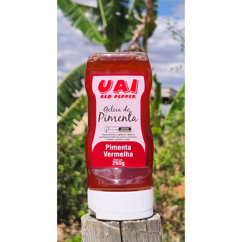 Geléia De Pimenta Agridoce Uai 260g Pimenta vermelha / geleia de pimenta vermelha