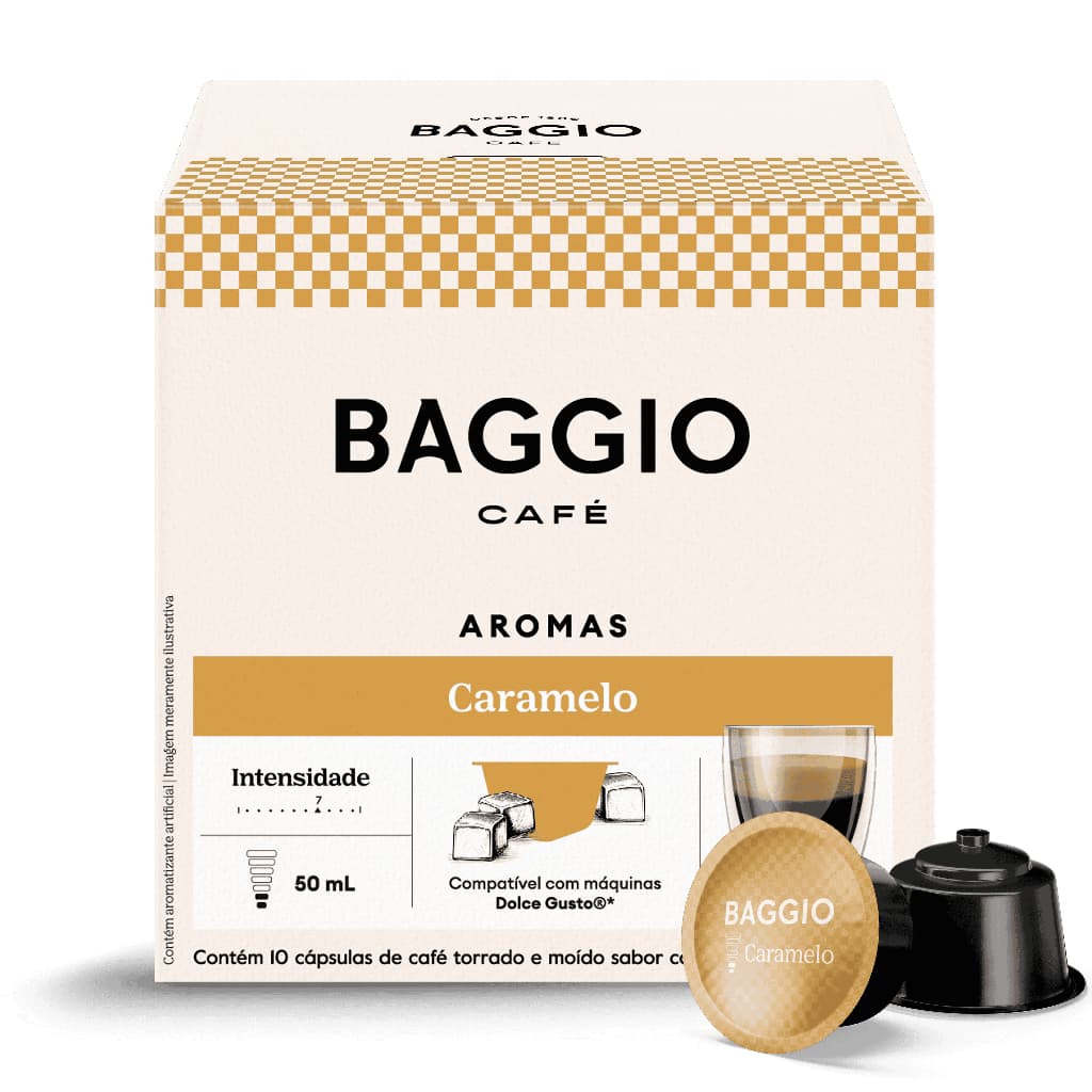 Baggio Café Cápsulas De Café Aroma Caramelo Compatível Com Máquinas Dolce Gusto Contém 10 Cápsulas