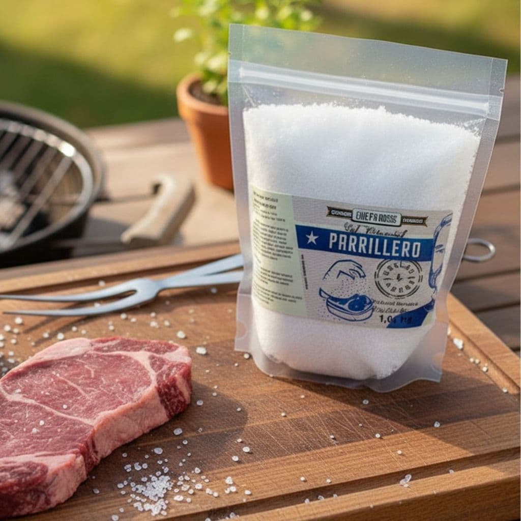 Sal Especial Parrillero para Churrasco Hamburguer 1kg Chef n' Boss - Sal Entrefino