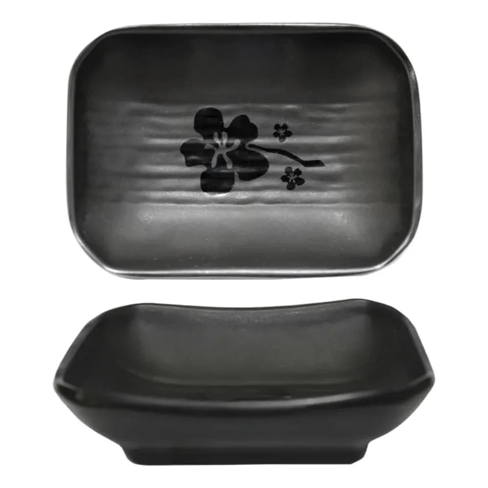 Kit 5 Molheiras para Molho Shoyu Tarê 50 Ml Linha Kanpai Comida Oriental Sushi Oriental em Melamina