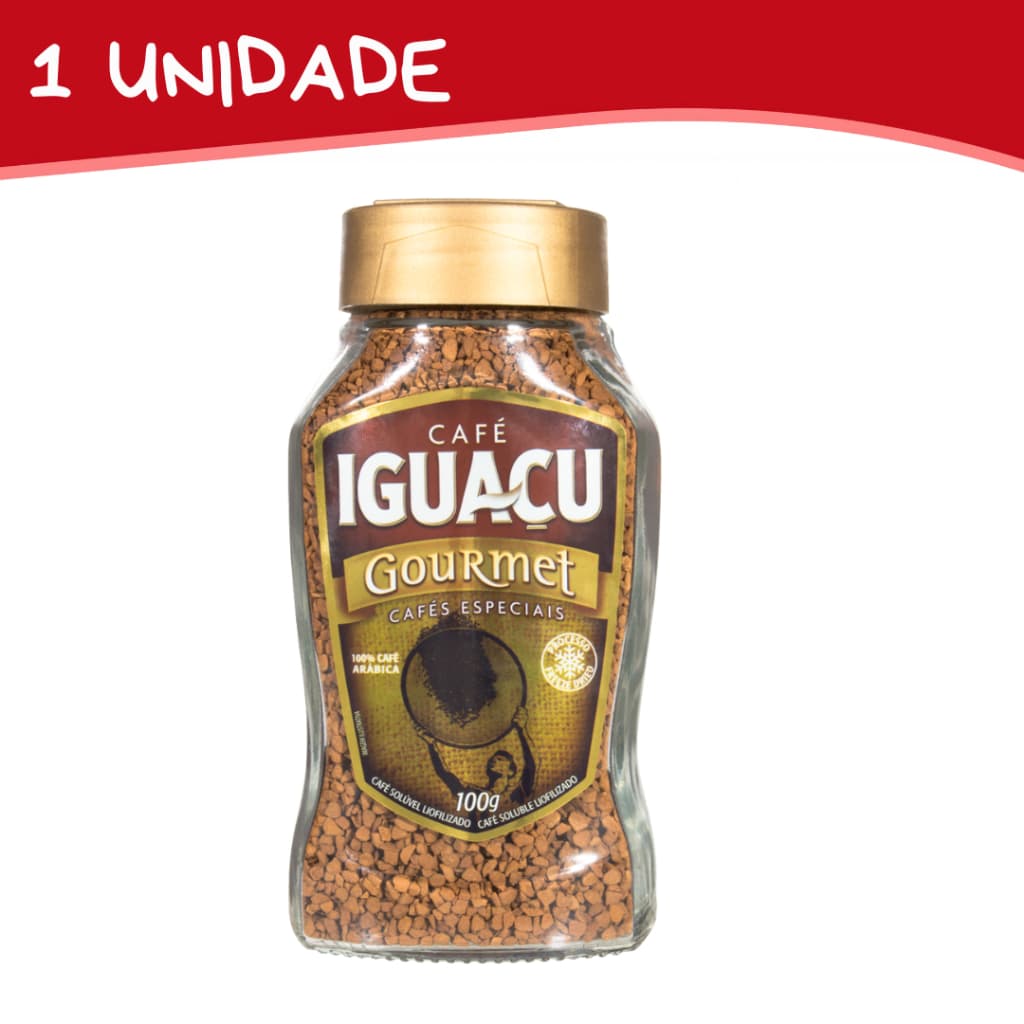 Café Solúvel Liofilizado Iguaçu Gourmet Vidro 100g | Café Premium Instantâneo