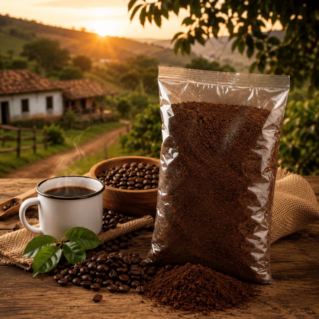 Café da Roça Torrado Moído 250g | 500g | 1kg Café Mineiro Artesanal Tradicional Café da Fazenda Café Direto do Produtor
