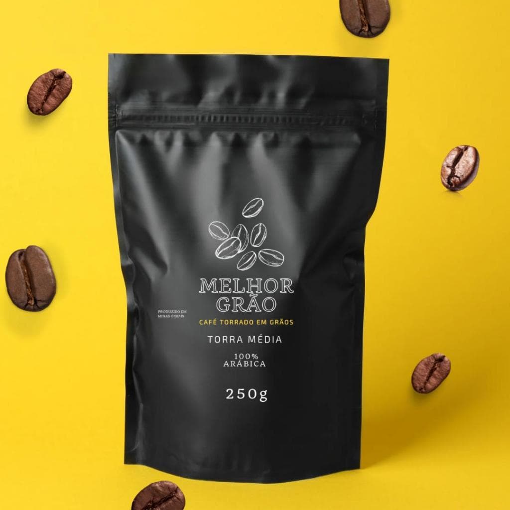Café Clássico Torrado em Grãos 250g, 100% Arabica,  CAFÉ MELHOR GRÃO