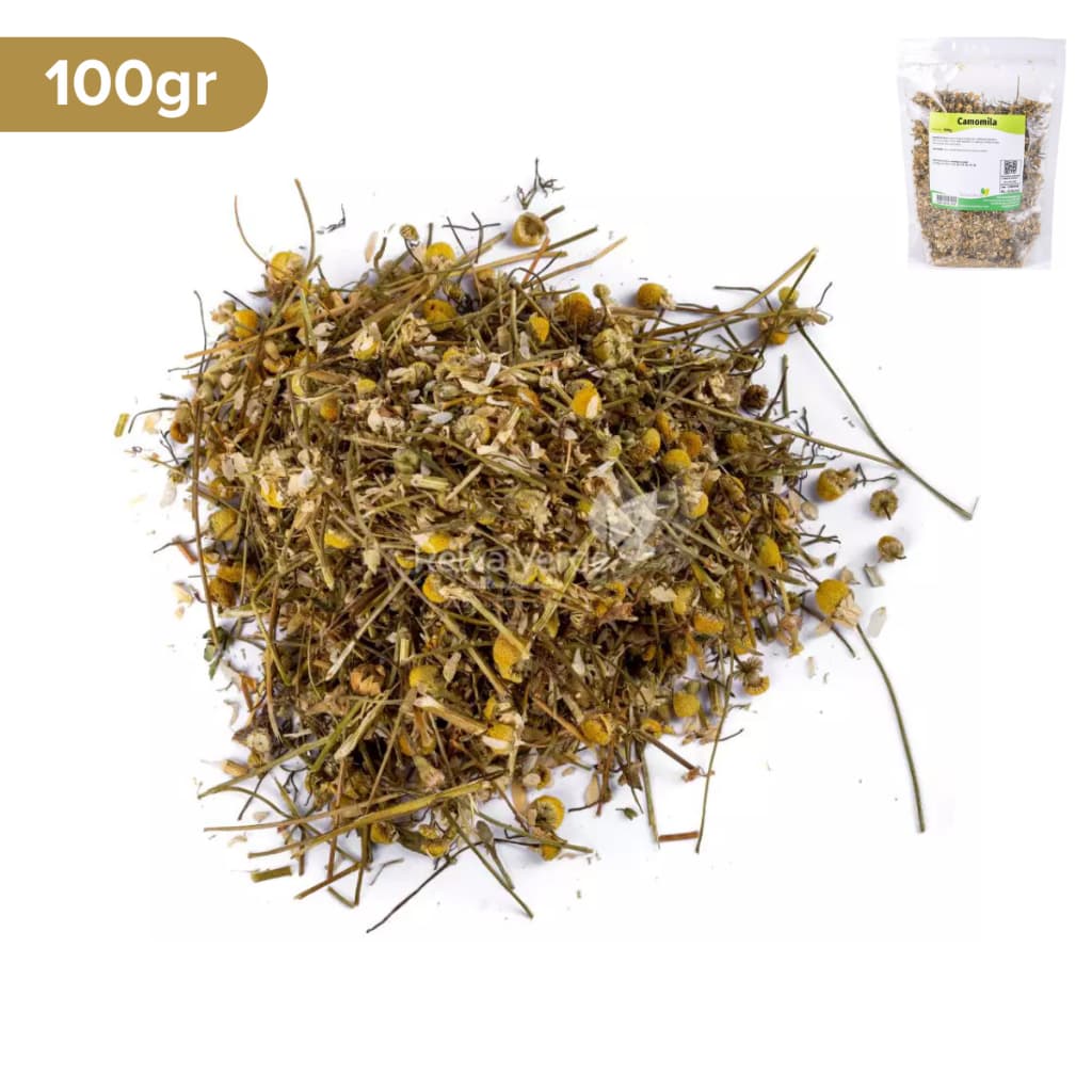 Camomila Desidratada 100g para Chá Natural de Ervas Relva Verde