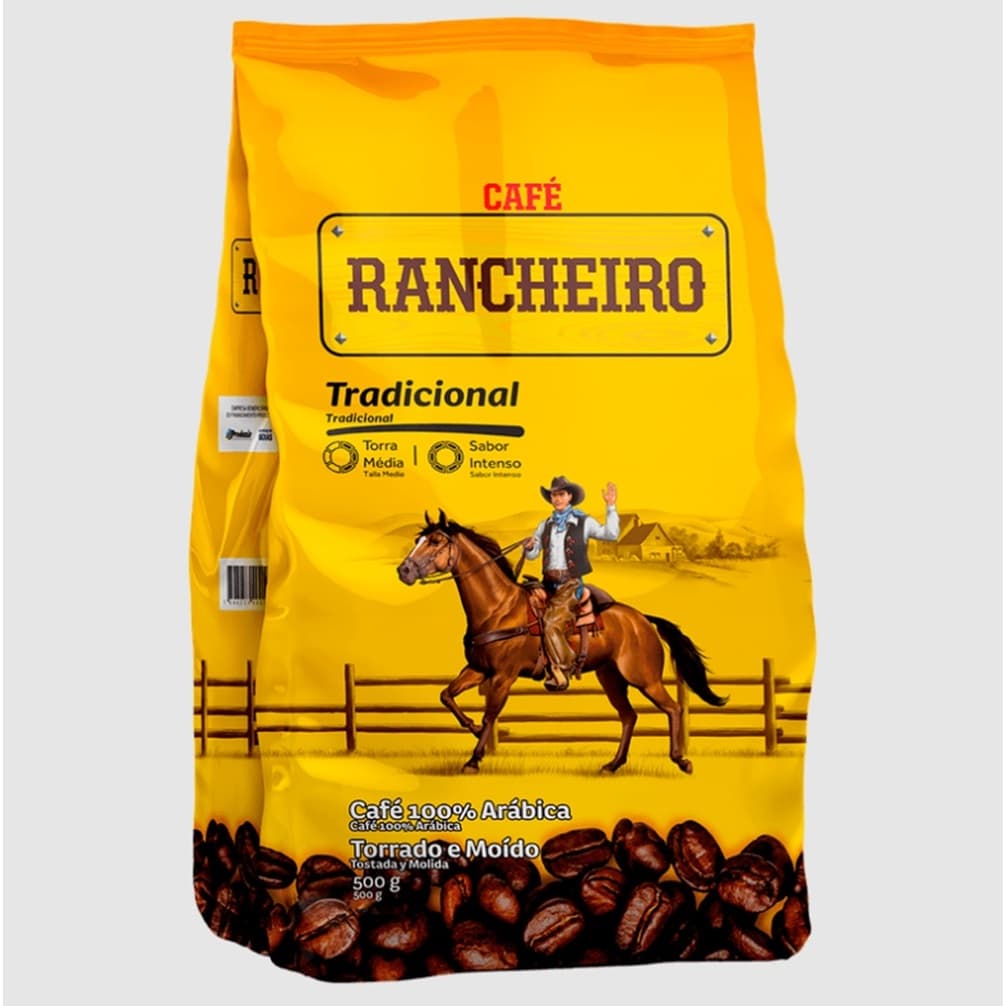 Café Rancheiro Tradicional em Pó Cafe Torrado e Moído Café sabor intenso 100% arábica