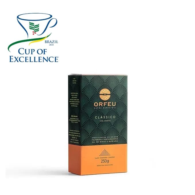 Café Especial Torrado e Moído 250g Café Premiado 100% Arábica Orfeu Pó de Café
