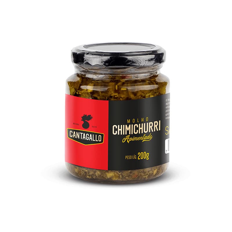 Molho Chimichurri Apimentado CantaGallo 200g - Tempero Argentino Picante para Carne