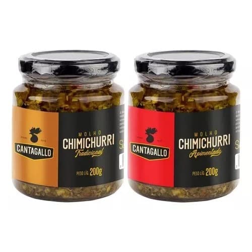 Kit Molho Chimichurri CantaGallo 200g - Tradicional e Apimentado Molho Argentino