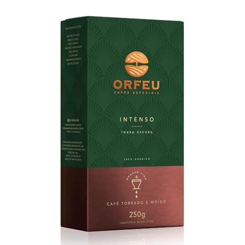 Orfeu Café Intenso Torrado e Moído, 100% Arabica, Torra Escura, 250g