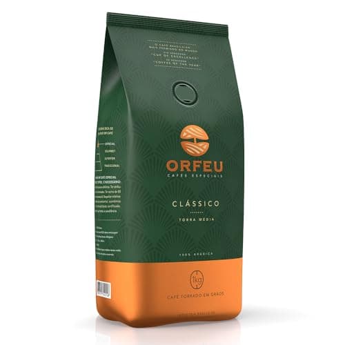 Orfeu Café Clássico em Grãos, 100% Arabica, Torra Média, 1kg
