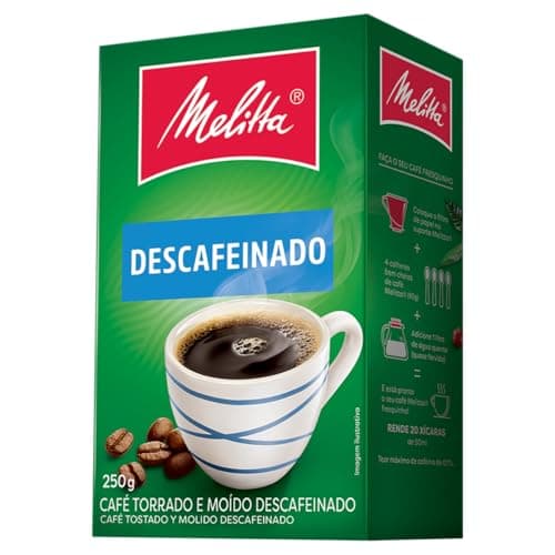 Café Torrado e Moído Descafeinado LV Melitta Caixa 250g